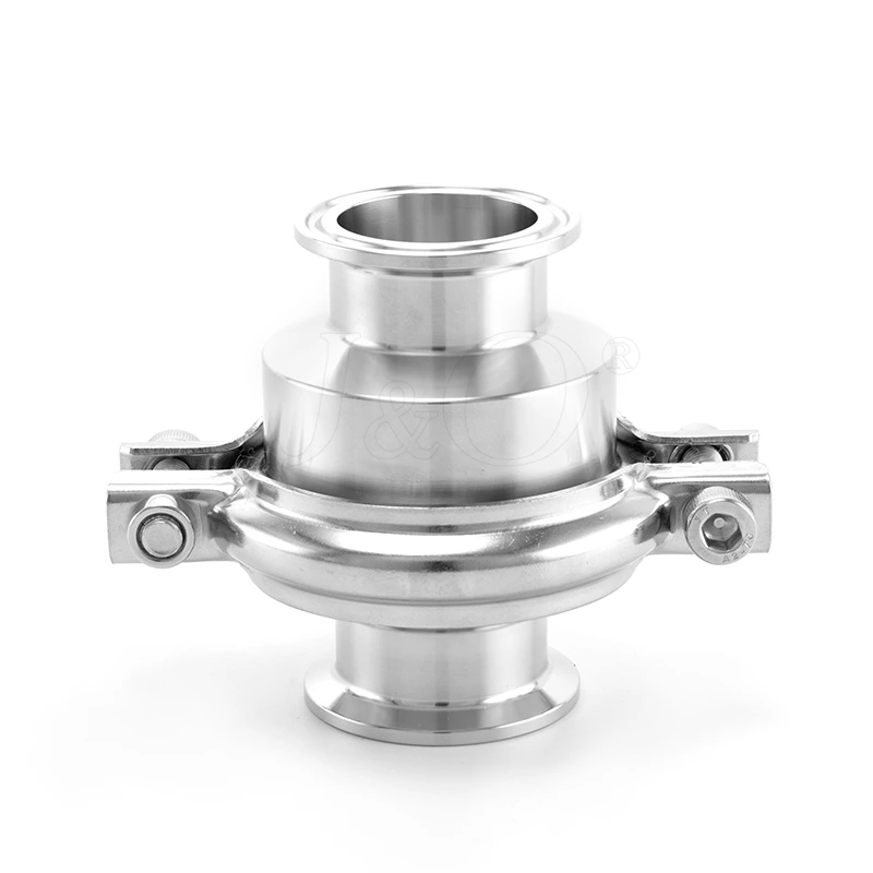 Sanitary Stainless Steel Tri Clamped Check Valve With Light Clamp