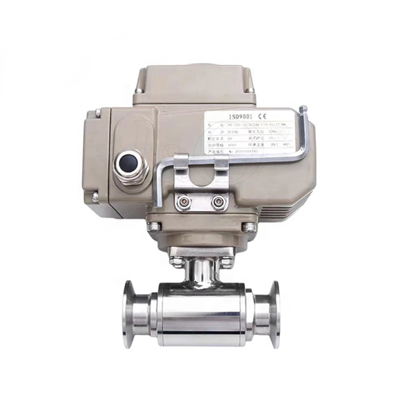 Sanitary Stainless Steel Hygienic Electric Actuator 2-way Tri Clamp Ball Valve