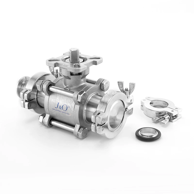 Stainless Steel Manual 3PC KF Vaccum Ball Valve with ISO5211 Pad