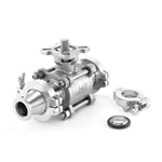 Stainless Steel Manual 3PC KF Vaccum Ball Valve with ISO5211 Pad