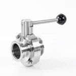 Stainless Steel SS304 SS316L KF ISO Vacuum Butterfly Valve
