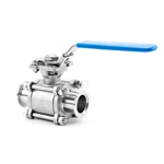 Stainless Steel Manual 3-PEICE 3PC KF Vaccum Ball Valve with ISO5211 Pad