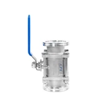 Stainless Steel SS304 SS316L Manual 3-PIECE 3PC ISO Vaccum Ball Valve