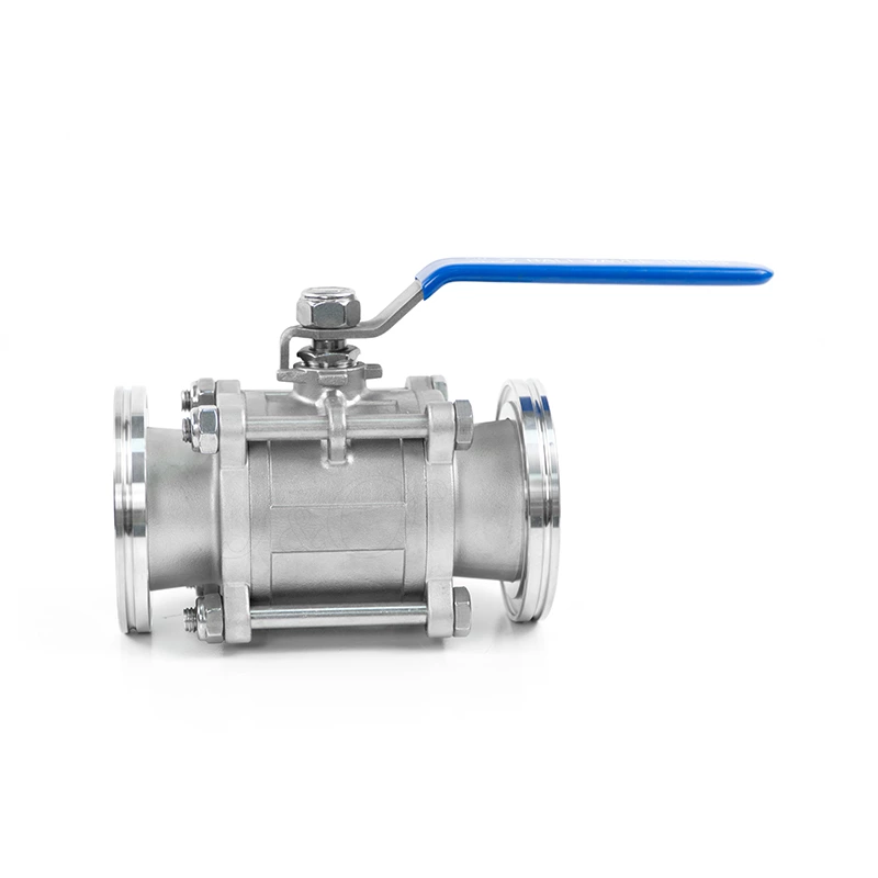 Stainless Steel SS304 SS316L Manual 3-PIECE 3PC ISO Vaccum Ball Valve
