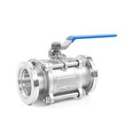 Stainless Steel SS304 SS316L Manual 3-PIECE 3PC ISO Vaccum Ball Valve