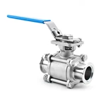 Stainless Steel Manual 3-PEICE 3PC KF Vaccum Ball Valve with ISO5211 Pad