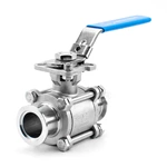 Stainless Steel Manual 3-PEICE 3PC KF Vaccum Ball Valve with ISO5211 Pad