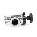 Stainless Steel SS304 Manual KF Poppet Vacuum Angle Valve with Bellows