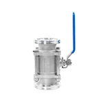 Stainless Steel SS304 SS316L Manual 3-PIECE 3PC ISO Vaccum Ball Valve