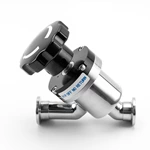 Stainless Steel SS304 Manual Y-inline Vacuum Angle Valve with Bellows