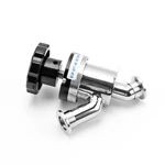 Stainless Steel SS304 Manual Y-inline Vacuum Angle Valve with Bellows