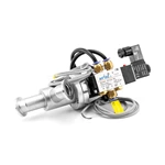 Stainless Steel SS304 Pneumatic Y-inline Vacuum Angle Valve with Solenoid Valve