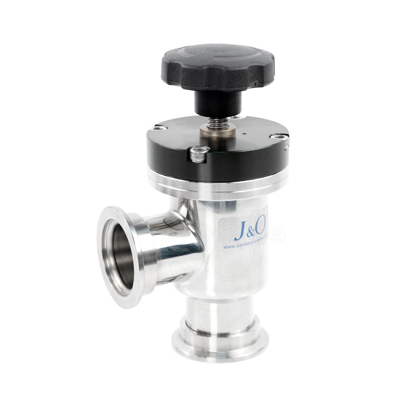 Stainless Steel SS304 Manual KF Poppet Vacuum Angle Valve with Bellows