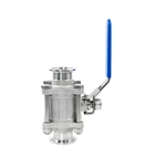 Stainless Steel Manual 3-PEICE 3PC KF Vaccum Ball Valve