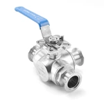 Stainless Steel Manual 3-way Vacuum Ball Valve with ISO5211 Pad