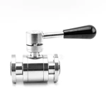 Stainless Steel SS304 Manual 3PC Flange end Vacuum Ball Valve