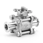 Stainless Steel Manual 3-PEICE 3PC KF Vaccum Ball Valve with ISO5211 Pad