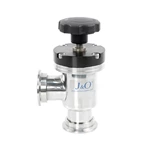 Stainless Steel SS304 Manual KF Poppet Vacuum Angle Valve with Bellows