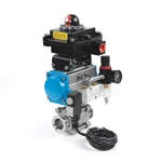 Stainless Steel SS304 Pneumatic Actuator 3-piece 3PC KF ISO Vaccum Ball Valve