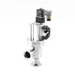Stainless Steel SS304 Poppet Valve Pneumatic Vacuum Angle Valve with Solenoid Valve Reed Sensor