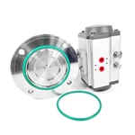 GI Stainless Steel Wafer Type Flange Pneumatic Shutoff Vacuum Butterfly Valve