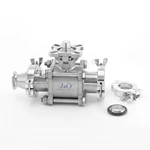 Stainless Steel Manual 3PC KF Vaccum Ball Valve with ISO5211 Pad
