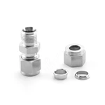 Stainless Steel Double Ferrule Straight-through Fittings Equal Union