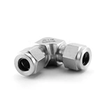 Stainless Steel Double Ferrule Tube Fitting Compression 90 Degree Union Elbow