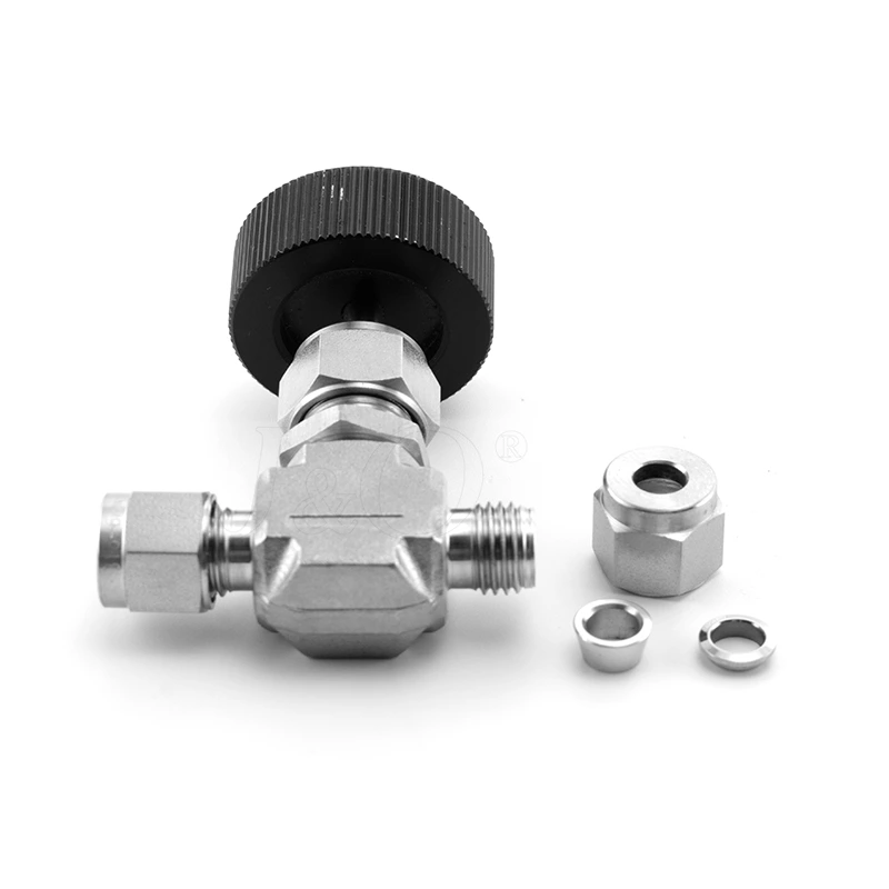 Stainless Steel Needle Valve with Double Ferrule Tube Fittings ends