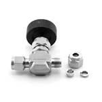 Stainless Steel Needle Valve with Double Ferrule Tube Fittings ends