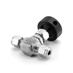 Stainless Steel Needle Valve with Double Ferrule Tube Fittings ends