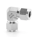 Stainless Steel Double Ferrule Tube Fitting Compression 90 Degree Union Elbow