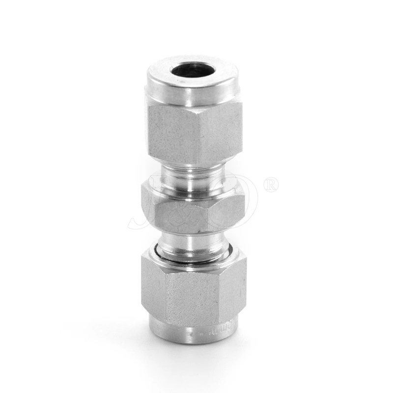 Stainless Steel Double Ferrule Straight-through Fittings Equal Union