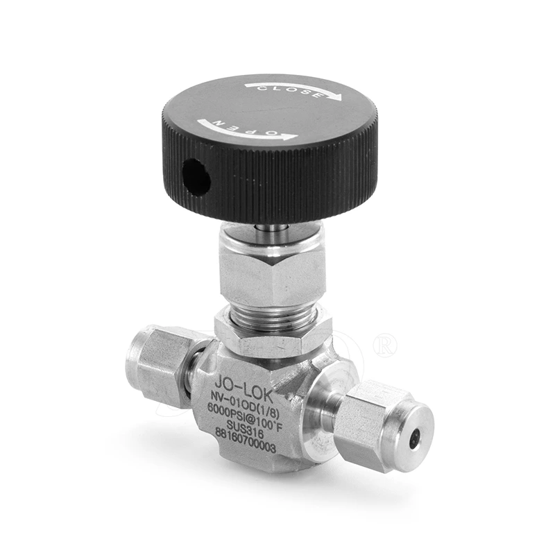 Stainless Steel Needle Valve with Double Ferrule Tube Fittings ends
