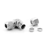 Stainless Steel Double Ferrule Tube Fitting Compression 90 Degree Union Elbow