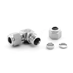 Stainless Steel Double Ferrule Tube Fitting Compression 90 Degree Union Elbow