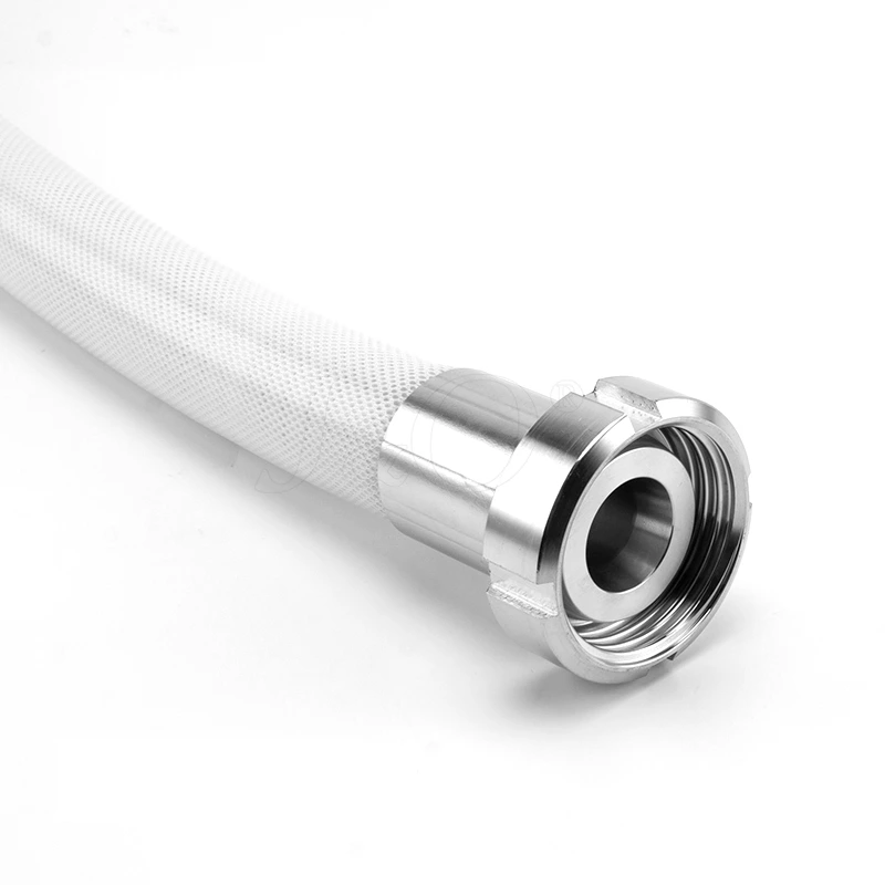 Sanitary Pharmaceutical Flexible Joint Thread Hose Tail Coupling Hose with Reticulated Silicone Reinforced Steel Wire Hose