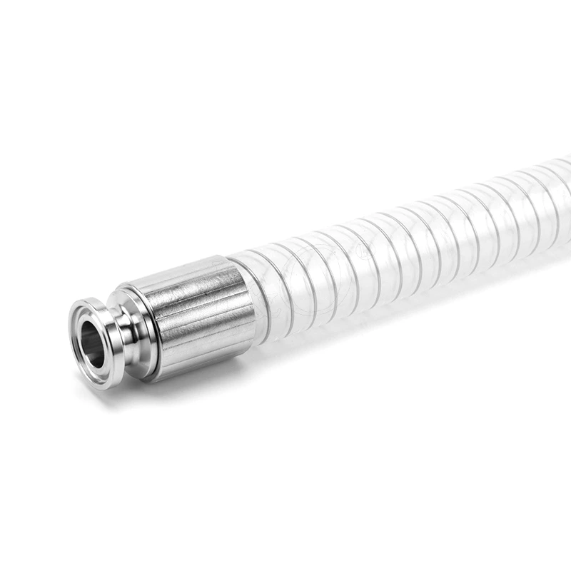 Sanitary Ferrule Clamp Coupling Hose with Food Grade Transparent Silicone Steel Wire House