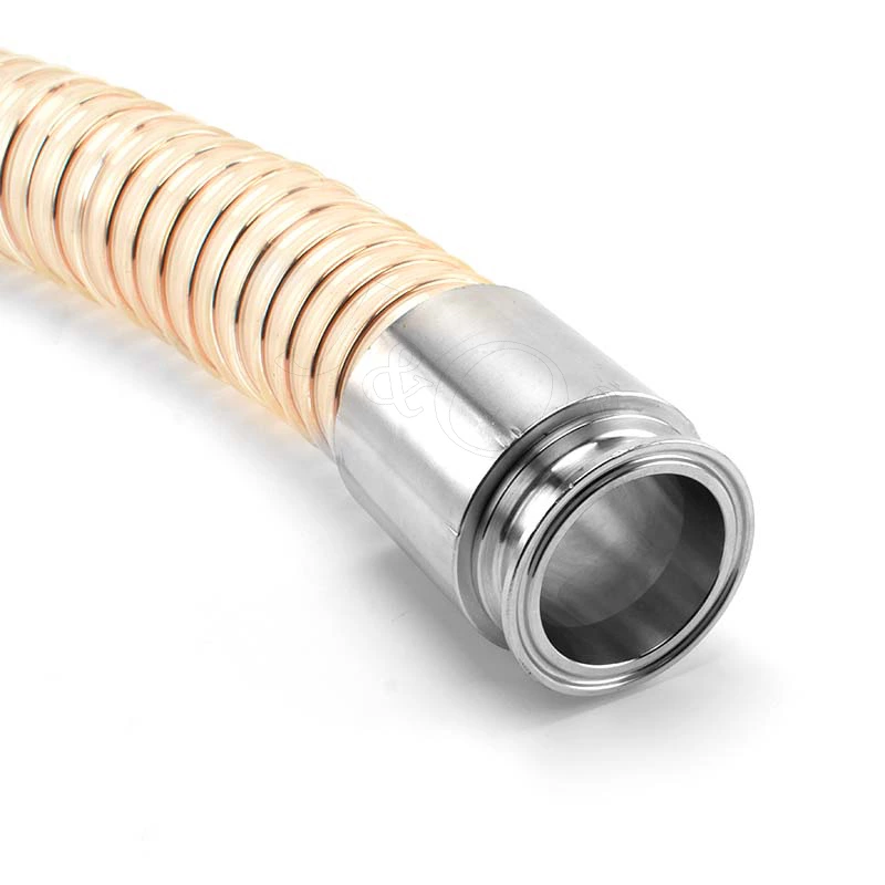 Sanitary Food Grade Tri-Clamp Coupling Hose Tail For Powder Transportation