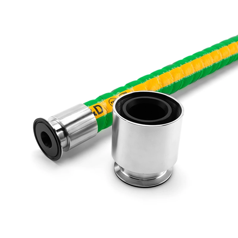Sanitary Food Grade Tri-Clamp Hose Tail Coupling PFA Lining Flexible Wire Hose