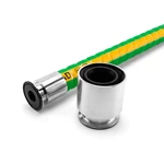 Sanitary Food Grade Tri-Clamp Hose Tail Coupling PFA Lining Flexible Wire Hose