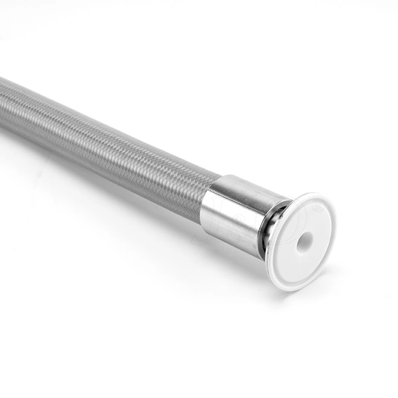 Hygienic Food Grade Stainless Steel Tri-Clamp Coupling PTFE Lining Braided Flexible Metal Hose