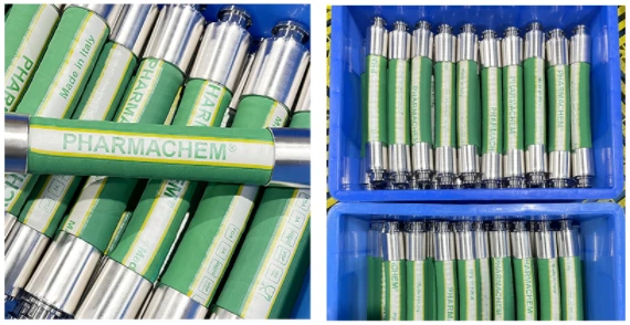 Sanitary Tri-Clamp Flexible Coupling Hose Tail with Food Grade Reinforced Steel Wire Teflon Flexible Hose