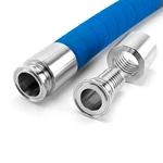 Sanitary Tri-Clamp Flexible Coupling Hose Tail with Foodflex EPDM Food Grade Reinforced Steel Wire EPDM Rubber Hose