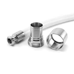 Sanitary Food Grade Flexible Male Thread Hose Tail Coupling Hose with Reticulated Silicone Reinforced Steel Wire Hose