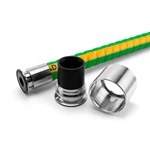 Sanitary Food Grade Tri-Clamp Hose Tail Coupling PFA Lining Flexible Wire Hose