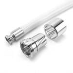 Sanitary Food Grade Flexible Male Thread Hose Tail Coupling Hose with Reticulated Silicone Reinforced Steel Wire Hose