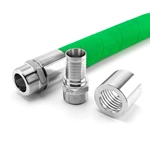 Sanitary Thread Flexible Coupling Hose Tail with Foodflex EPDM Food Grade Reinforced Steel Wire EPDM Rubber Hose