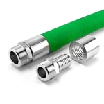 Sanitary Thread Flexible Coupling Hose Tail with Foodflex EPDM Food Grade Reinforced Steel Wire EPDM Rubber Hose