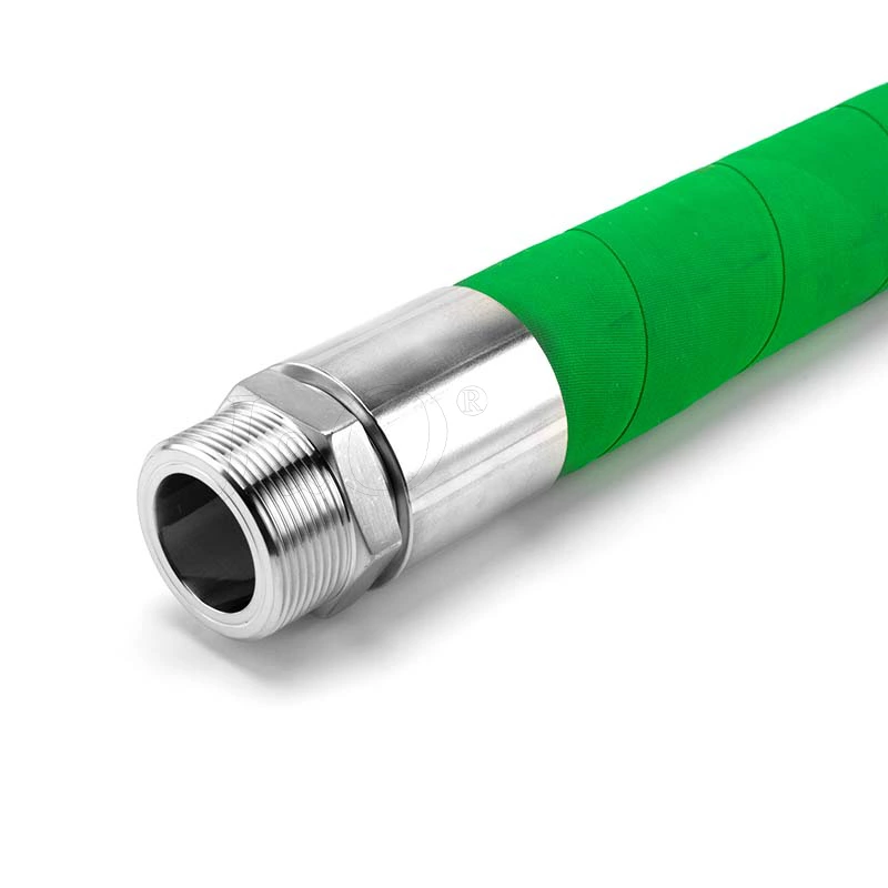 Sanitary Thread Flexible Coupling Hose Tail with Foodflex EPDM Food Grade Reinforced Steel Wire EPDM Rubber Hose